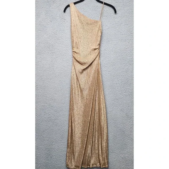 David Meister | Dresses | David Meister Womens Size 2 Gold Metallic One Shoulder Long Formal Dress | Poshmark David Meister | Dresses | David Meister Womens Size 2 Gold Metallic One Shoulder Long Formal Dress | Poshmark